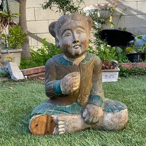 Antique Chinese girl statue